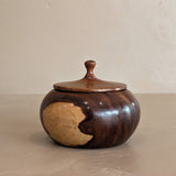 Petite Hand-turned Wooden Bowl with Lid