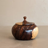 Petite Hand-turned Wooden Bowl with Lid