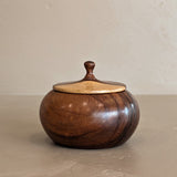 Petite Hand-turned Wooden Bowl with Lid