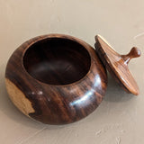 Petite Hand-turned Wooden Bowl with Lid