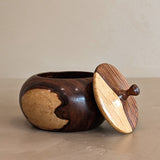 Petite Hand-turned Wooden Bowl with Lid