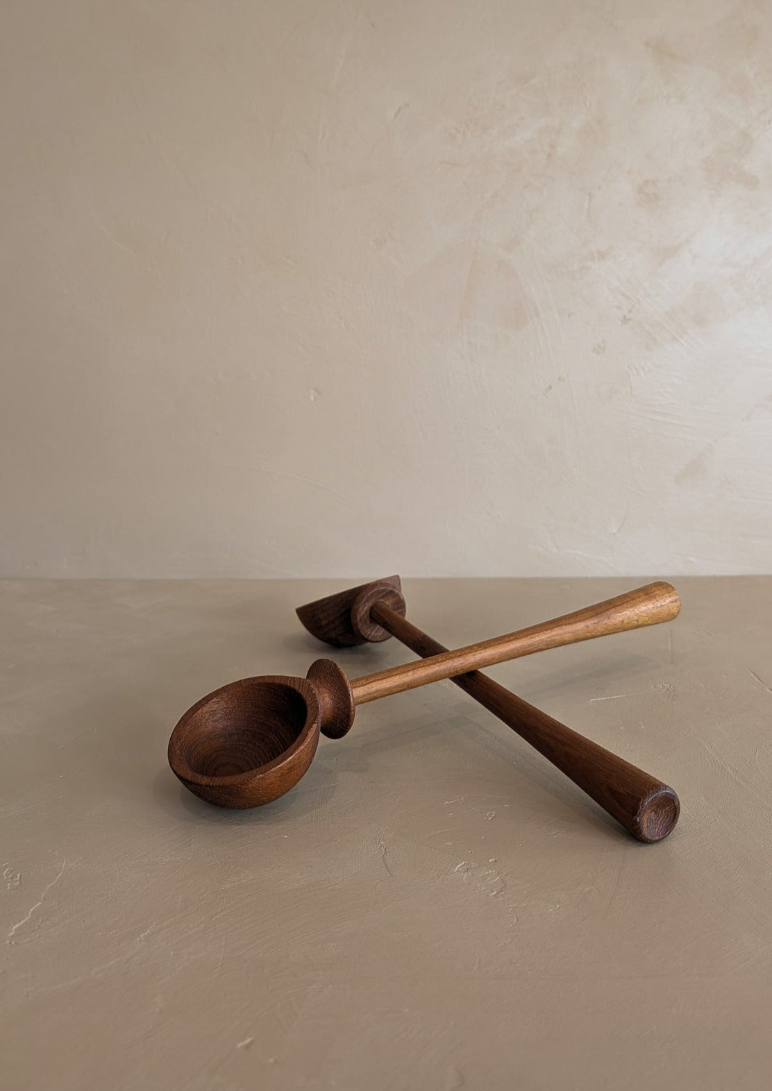 Pair of Vintage Teak Nissen Serving Spoons