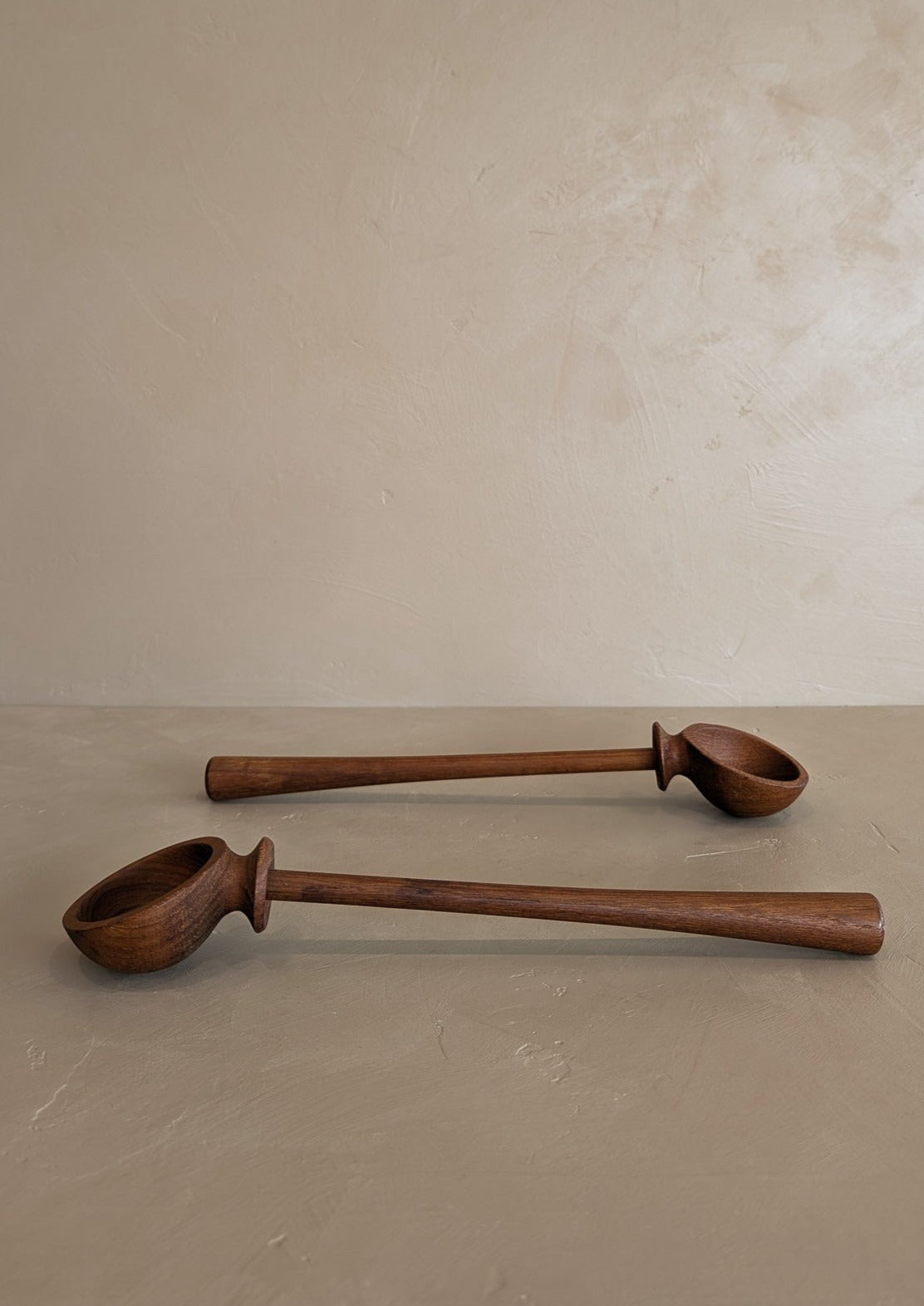 Pair of Vintage Teak Nissen Serving Spoons