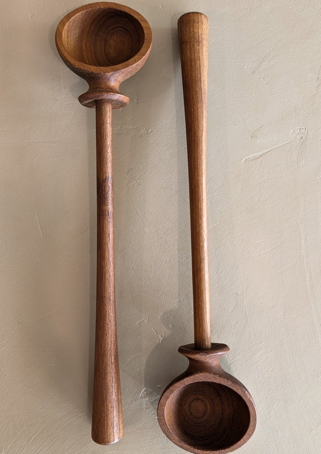 Pair of Vintage Teak Nissen Serving Spoons