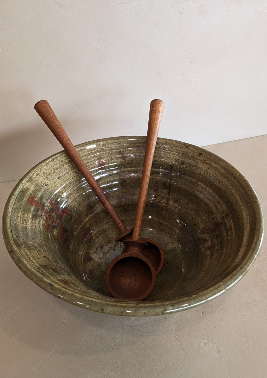 Pair of Vintage Teak Nissen Serving Spoons