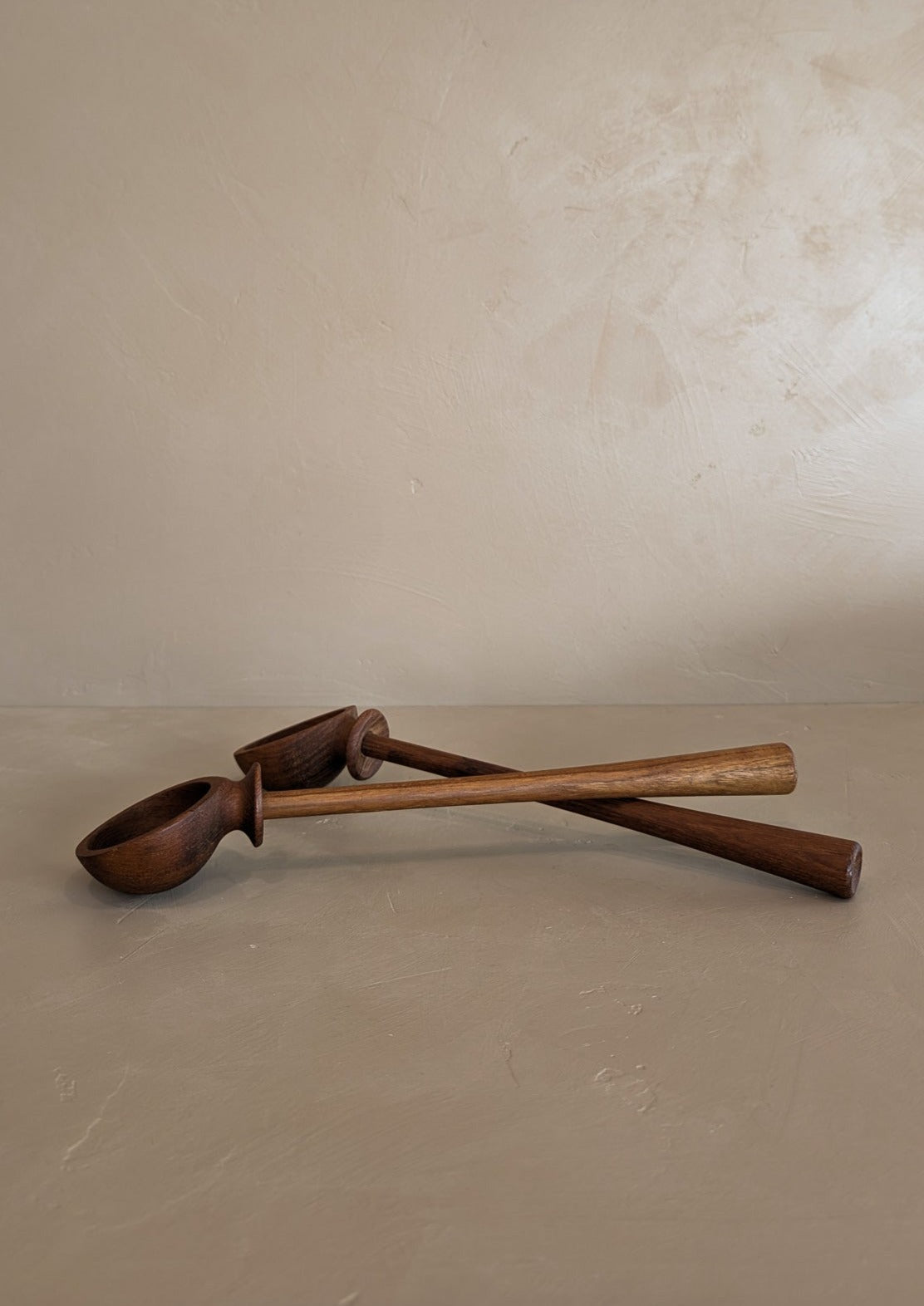 Pair of Vintage Teak Nissen Serving Spoons