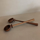 Pair of Vintage Teak Nissen Serving Spoons