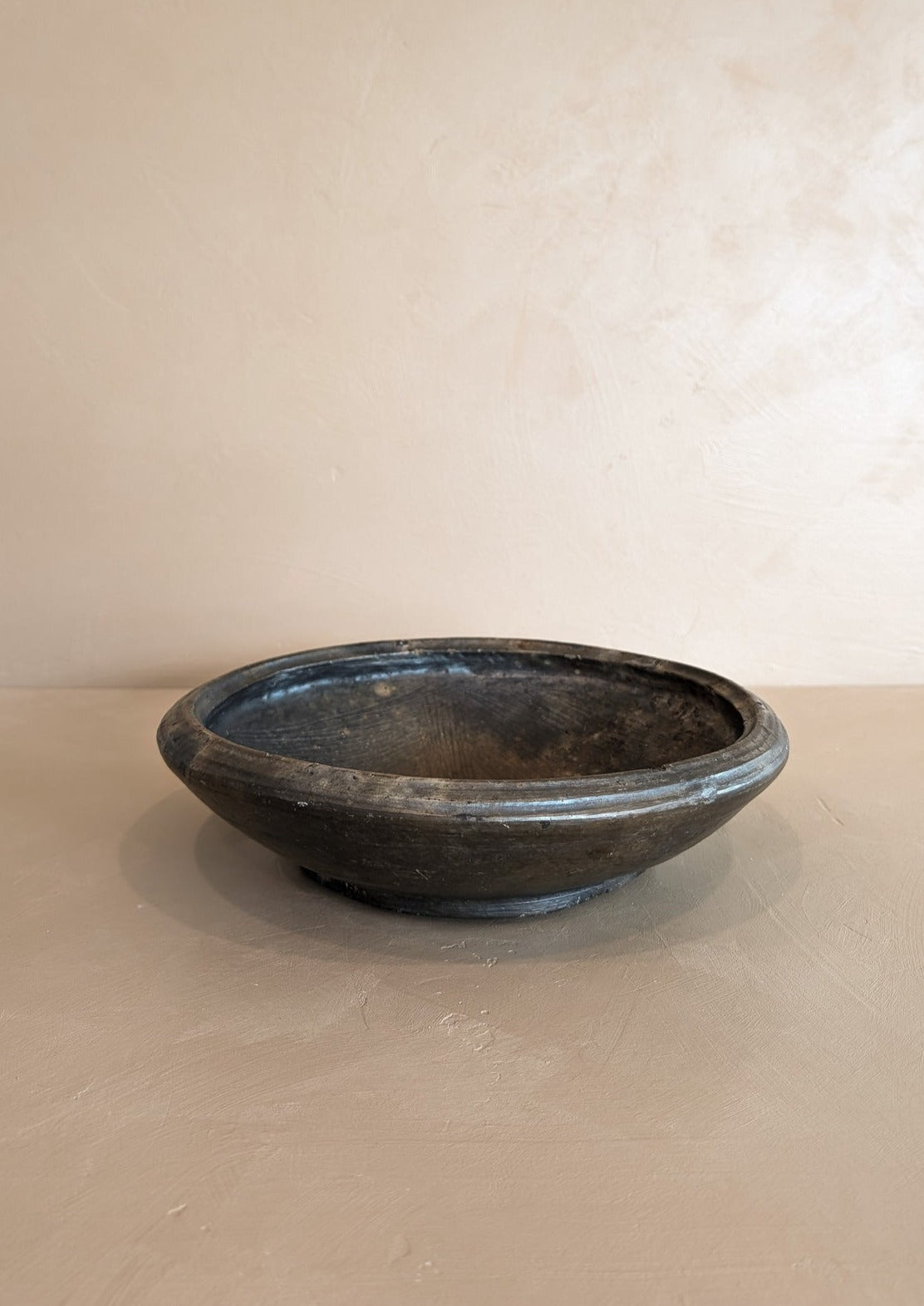 Large Handmade Textured African Mud Bowl