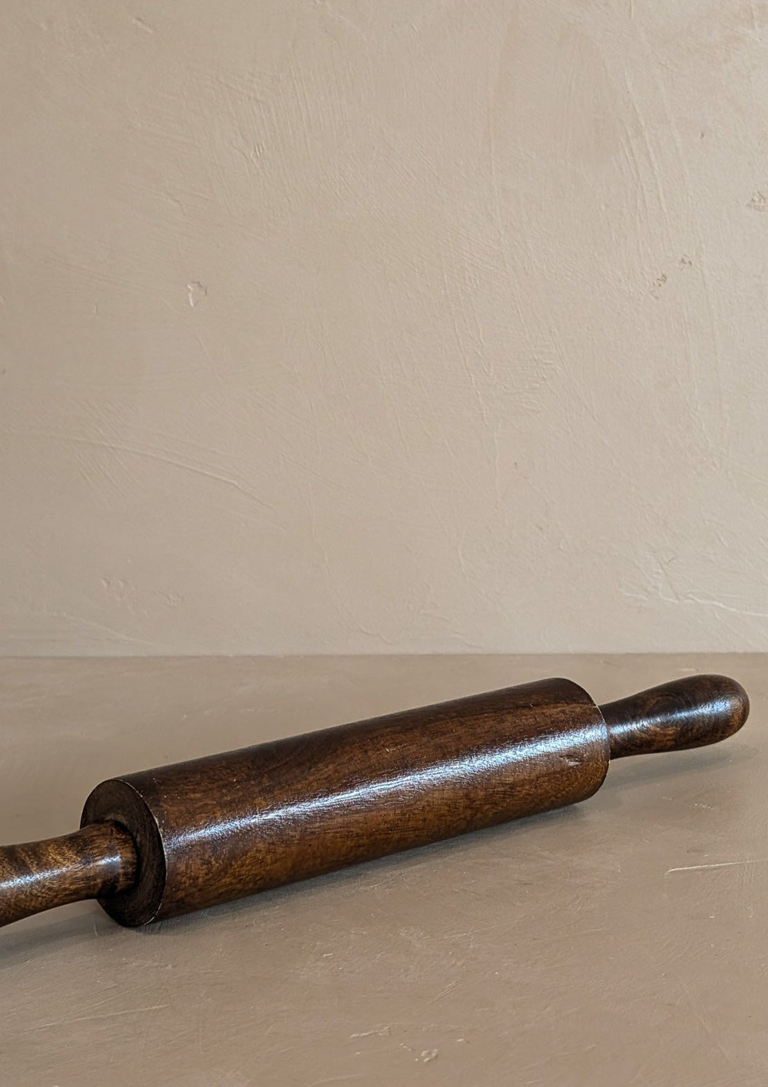 Vintage Dark Wooden Rolling Pin