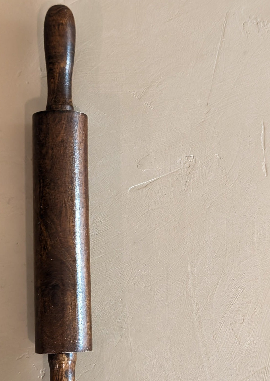 Vintage Dark Wooden Rolling Pin