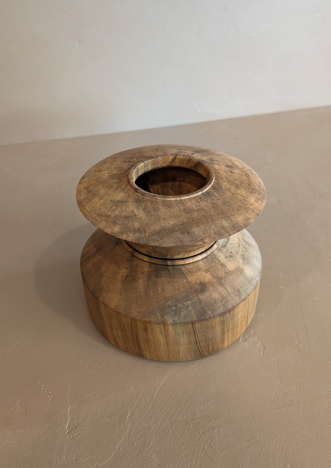 Reversible Hand-turned Wooden Pedestal Bowl