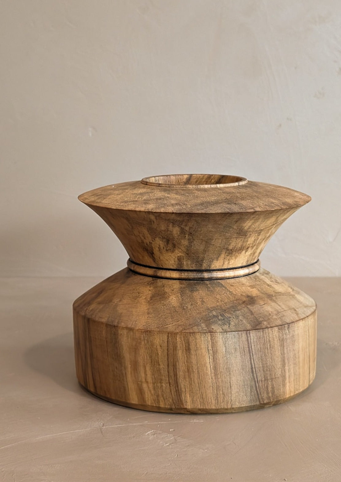 Reversible Hand-turned Wooden Pedestal Bowl