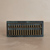 Vintage Miniature Green Marble and Brass Abacus