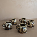 Set of 5 Neutral Studio Pottery Mugs