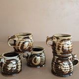 Set of 5 Neutral Studio Pottery Mugs