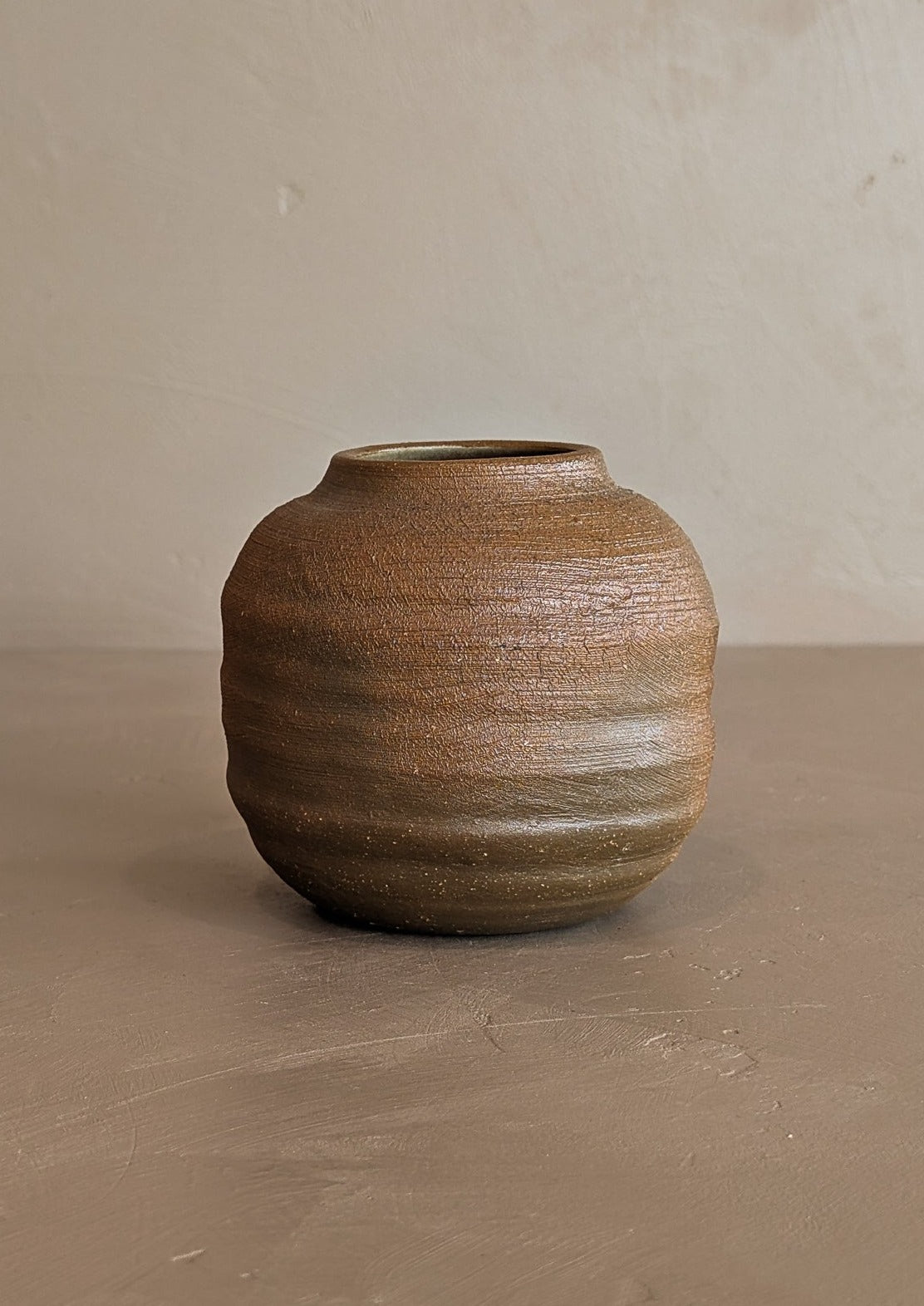 Petite Neutral Textured Studio Pottery Vase