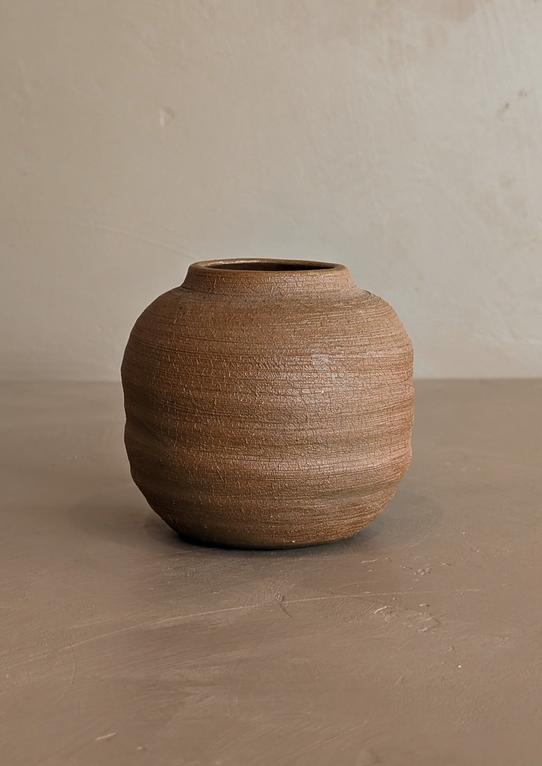 Petite Neutral Textured Studio Pottery Vase