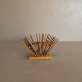 Vintage Ball and Stick Wooden Napkin Holder