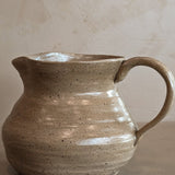 Handmade Beige Speckled Pitcher