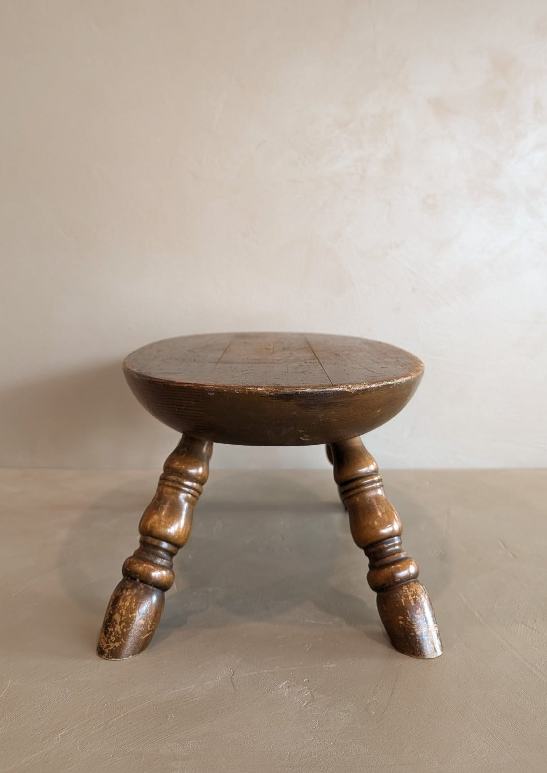 Vintage Wooden Oval Stool