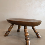 Vintage Wooden Oval Stool