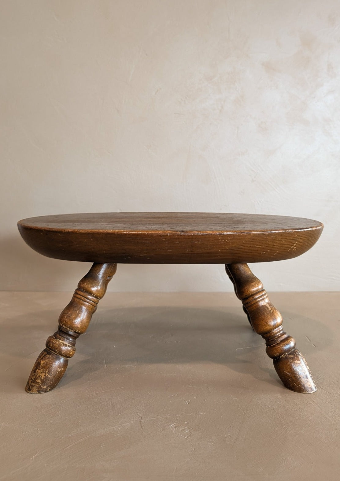 Vintage Wooden Oval Stool