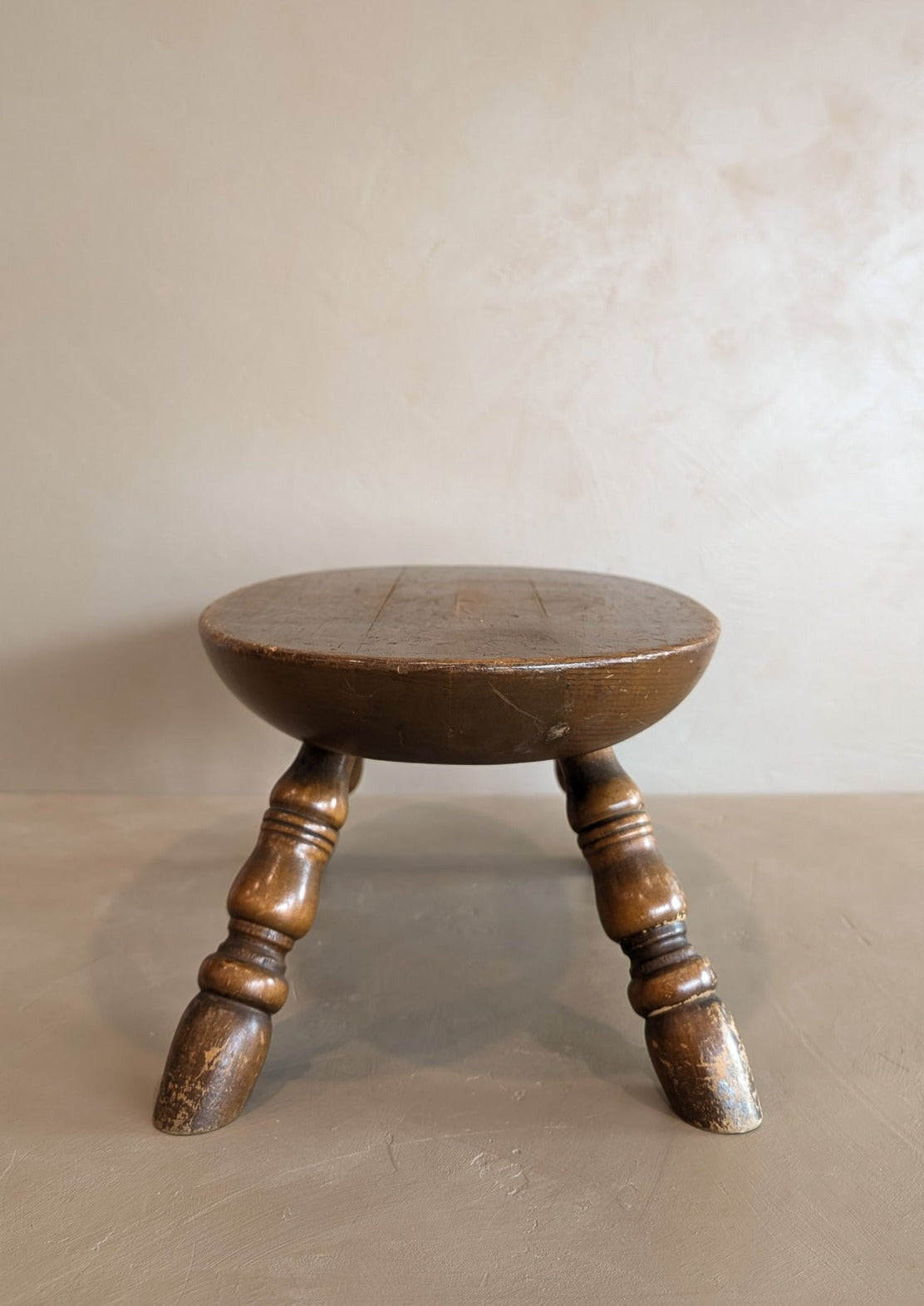 Vintage Wooden Oval Stool