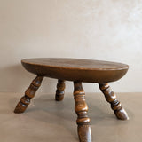 Vintage Wooden Oval Stool