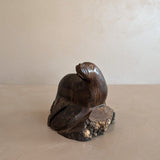 Heavy Hand-carved Wooden Seal Sculpture