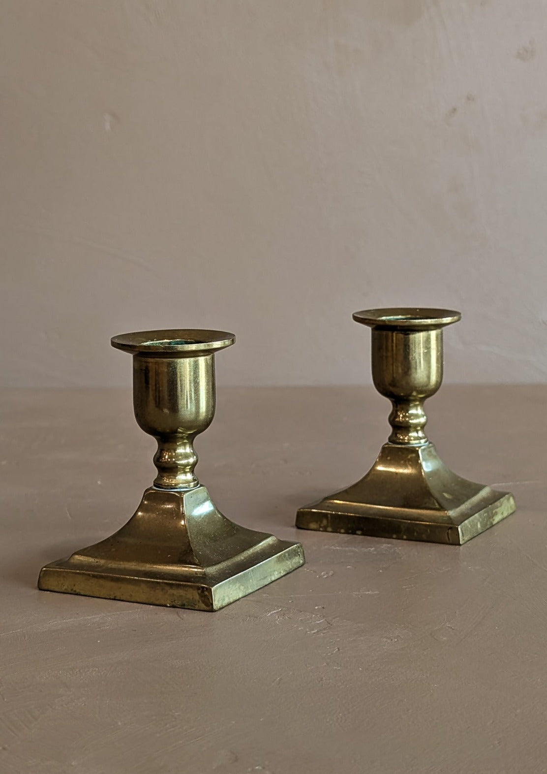 Pair of Vintage Brass Candlesticks