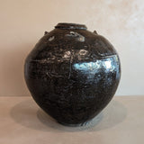 Large Antique Brown Martaban Jar #1