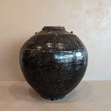 Large Antique Brown Martaban Jar #1