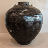 Large Antique Brown Martaban Jar #2