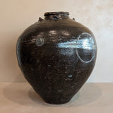 Large Antique Brown Martaban Jar #2