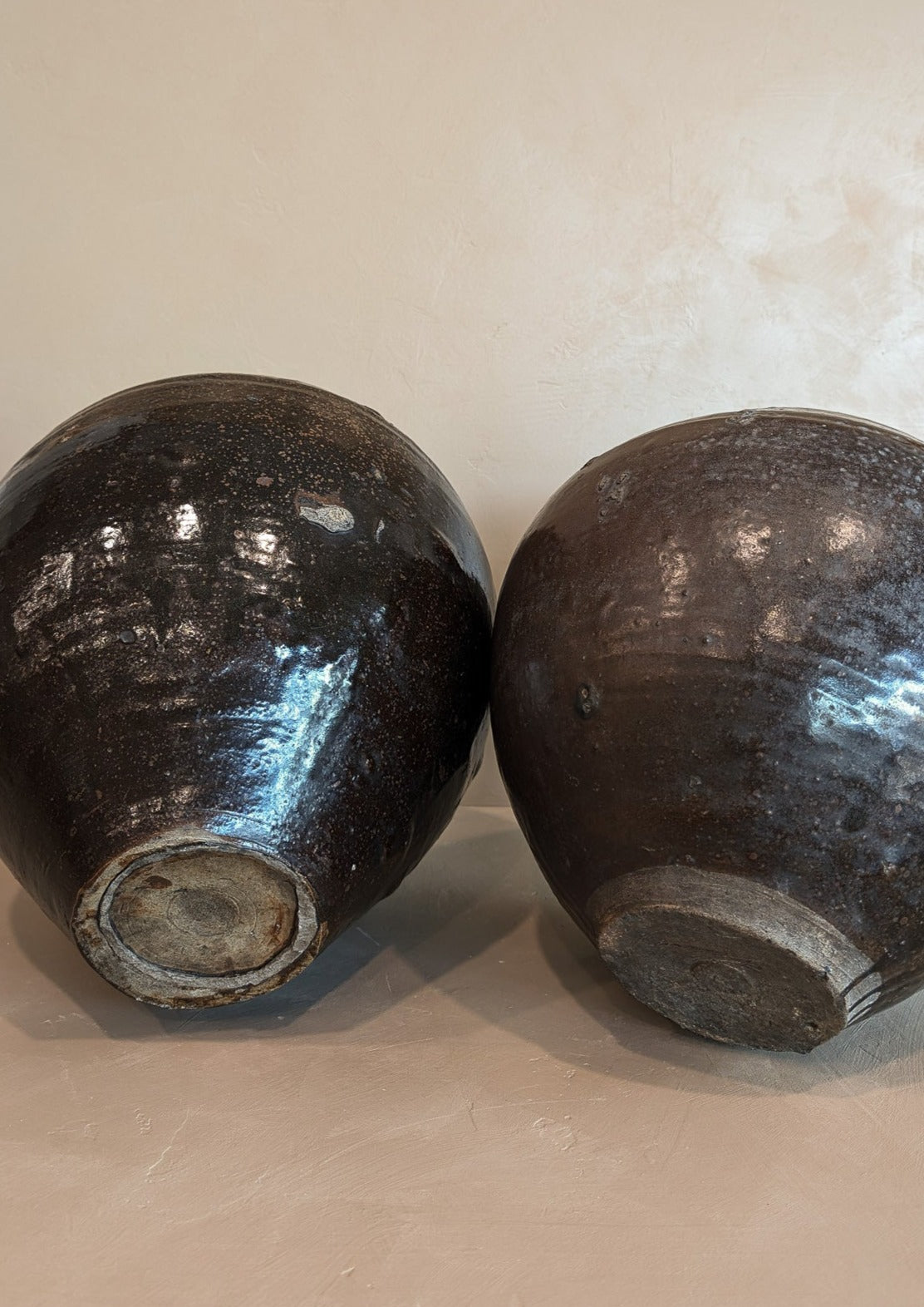 Large Antique Brown Martaban Jar #2
