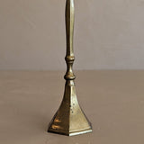 Vintage Brass Bell with Hexagonal Base