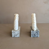 Pair of Vintage Alabaster Horse Bookends