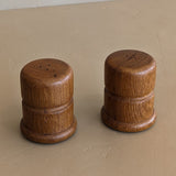 Pair of Vintage Teak Salt and Pepper Shakers