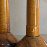 Pair of Vintage Monumental Rare Myrtlewood Candlesticks