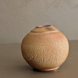 Petite Handmade Textured Bulbous Studio Pottery Vase