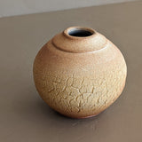 Petite Handmade Textured Bulbous Studio Pottery Vase