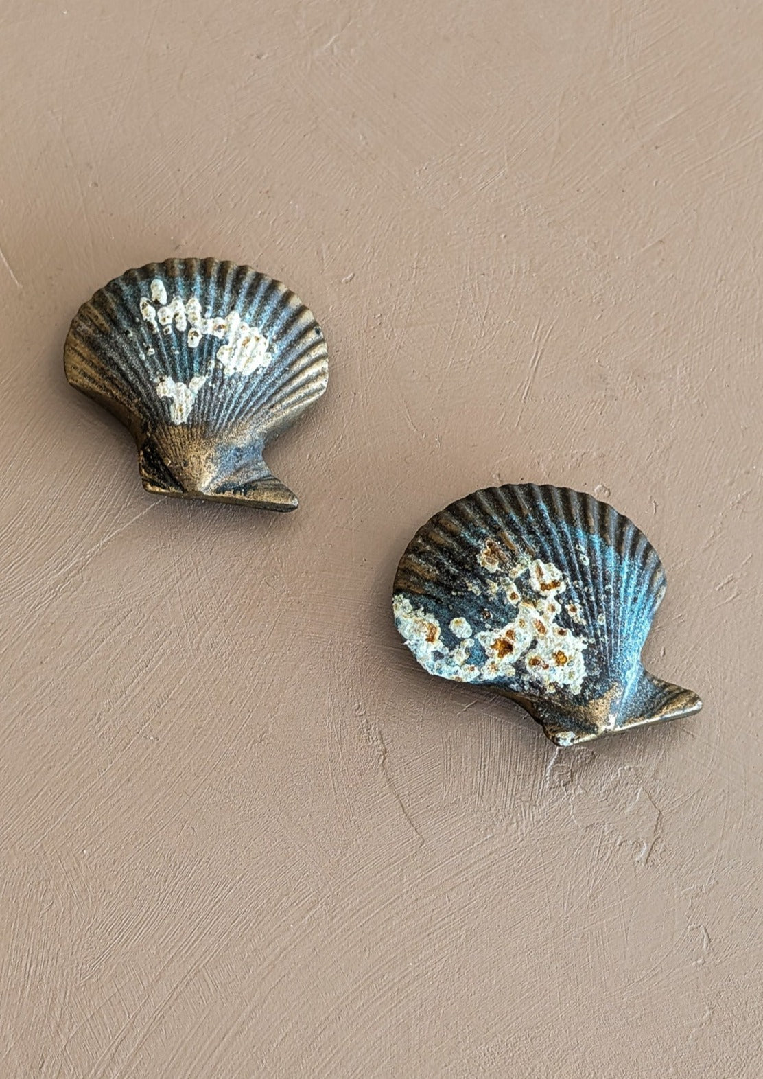 Vintage Solid Brass Scallop Shell