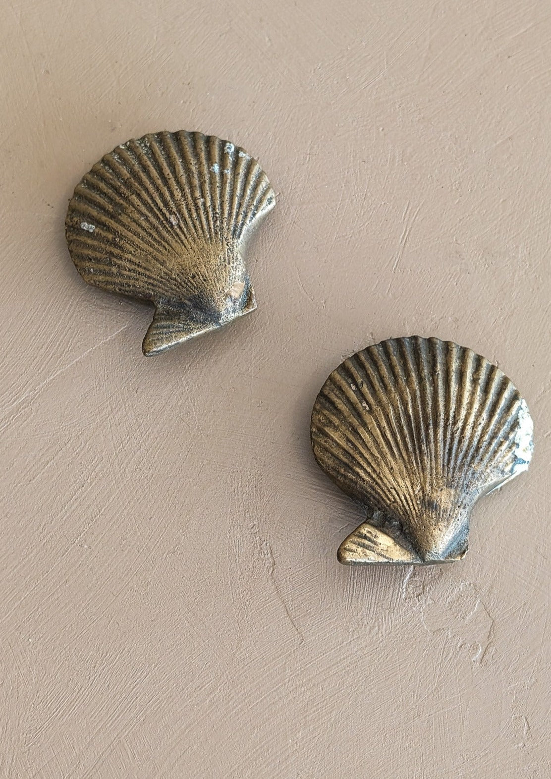 Vintage Solid Brass Scallop Shell