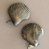 Vintage Solid Brass Scallop Shell