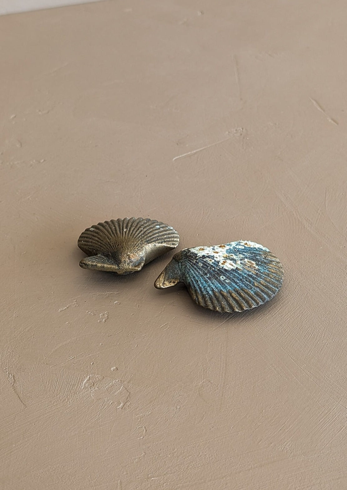 Vintage Solid Brass Scallop Shell