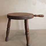 Vintage Wooden Three-Legged Milking Stool