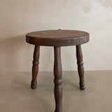 Vintage Wooden Three-Legged Milking Stool