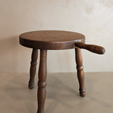 Vintage Wooden Three-Legged Milking Stool