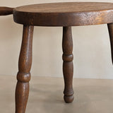 Vintage Wooden Three-Legged Milking Stool