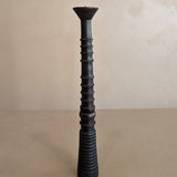 Dark Handmade Wooden Bobbin-Style Candlestick #5